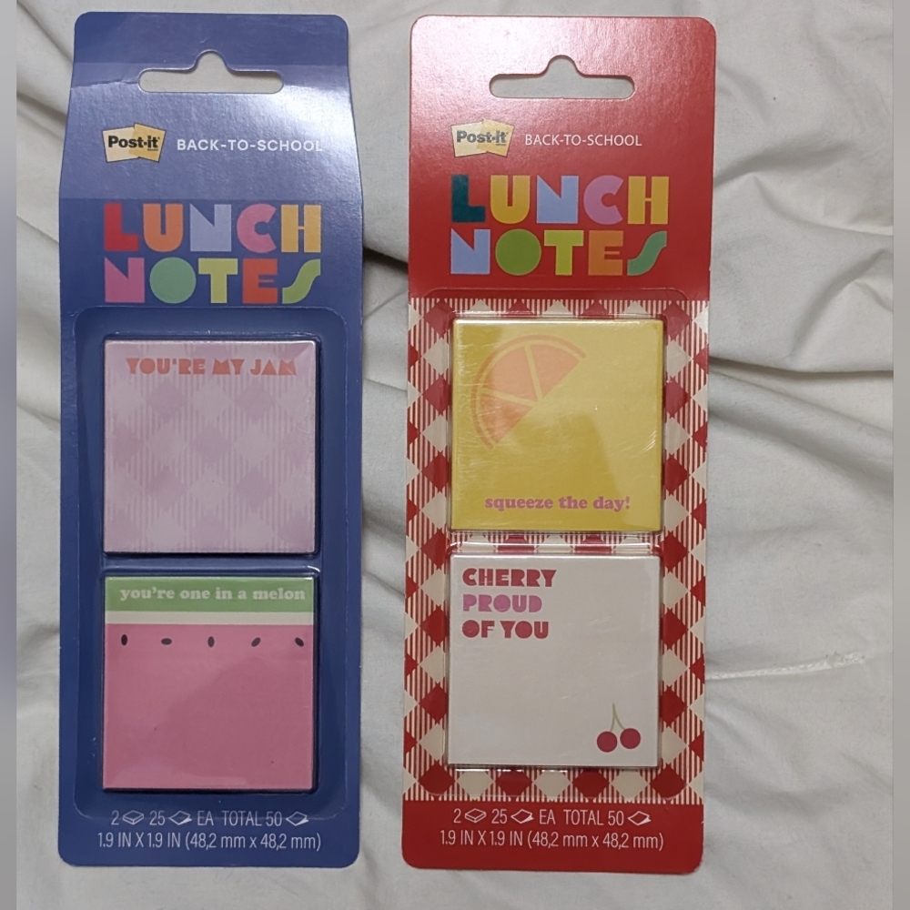 New Post It Lunch Notes - Multicolor - 2 Packs